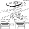 Diagram showing installation dimensions and specifications for a cooktop. Podgląd zdjęcia produktu