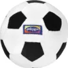 A close-up studio shot of a plush soccer ball. Produktbild-Vorschau
