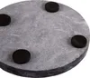 6x Schwarz 10cm Marmor Runde Untersetzer - Rustikal Stein Produktbild-Vorschau 4