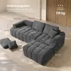 VASAGLE Modulares Sofa und Hocker Set, Chenille, Grau Produktbild-Vorschau 7