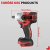 A product image showing a cordless impact wrench with dimensions indicated. Podgląd zdjęcia produktu