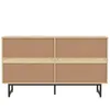 Kommode,Sideboard mit echtem Rattangeflecht, Küchenschrank Produktbild-Vorschau 8