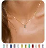 Gouden ketting voor dames, 14 karaat verguld, 925 sterling Productafbeelding-voorbeeld 1