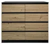 Kommode 8 grifflose Schubladen Thekla Schwarz-Artisaneiche Produktbild-Vorschau 3