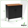 Komoda loft z drzwiczkami czarna 80 cm szafka industrialna Podgląd zdjęcia produktu 3