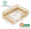 Massivholz Bodenbett 140x200 cm Kiefer Kinderbett mit Produktbild-Vorschau 3