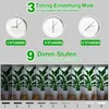 Collage showing timing settings and dimming levels for a plant light. Anteprima dell’immagine prodotto