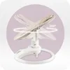 A baby swing is shown in a circular graphic, with a white background and a light purple halo. The swing is depicted in motion, with a 360-degree rotation indicated by a circular arrow and text. Anteprima dell’immagine prodotto