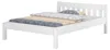 Futonbett Doppelbett 140x200 Doppelbett Massivholzbett weiß Produktbild-Vorschau 2