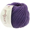 A ball of purple yarn with a label. Produktbild-Vorschau