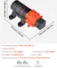 A diagram of a water pump with dimensions and specifications. Podgląd zdjęcia produktu
