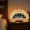 Ramadan-Lampe aus Holz mit LED-Sternen und Mond 3D Eid Produktbild-Vorschau 2