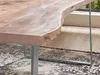 Esstisch Baumkante Akazie natur 220x100 silber schräges Produktbild-Vorschau 6