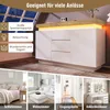 Sweiko Kommode, Hochglanz Sideboard mit 2 Türen und 3 Produktbild-Vorschau 7