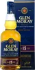 A bottle of Glen Moray 15 Years Speyside Single Malt Scotch Whisky and its accompanying box, presented against a white background. Produktbild-Vorschau