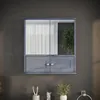 Vicco Spiegelschrank Bianco, 56 x 58 cm, Grau Produktbild-Vorschau 3