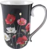 Home Elements Porzellanbecher Mohnblumen Schwarz, 250 ml Produktbild-Vorschau 1