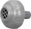 A close-up studio shot of a gray plastic filter pump component. Voir les images du produit