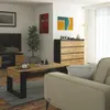 VBChome Comò con 8 cassetti antracite con rovere 120 x 39 x Anteprima dell’immagine prodotto 5