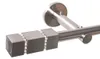 Gardinenstange Set Edelstahl Look Metall Ø 16mm zur Produktbild-Vorschau 1