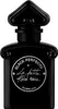 A black perfume bottle with a decorative cap and a circular label on the front. Produktbild-Vorschau