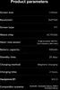 A product parameter list for a smartwatch. Náhled obrázku produktu