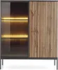 Vitrína Lagos 126 cm 2D dvoudveřová - moderní skleněná Náhled obrázku produktu 4