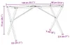 vidaXL Rám jídelního stolu ve tvaru X 140x60x73 cm ocelový Náhled obrázku produktu 7