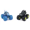Two monster trucks are displayed against a white background. Voir les images du produit