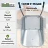 Schubkarre 100 Liter verzinkter Stahl 250 kg Tragkraft Produktbild-Vorschau 6
