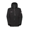 Schwarze Hardshelljacke "Alto Guide HS Hooded Jacket" von Mammut mit Kapuze und Reißverschluss.