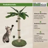 Kratzbaum Palme 85 cm Höhe mit Frottee & Sisal Kratzsäule Produktbild-Vorschau 6