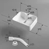 Lavabo da appoggio rettangolare Vetroceramica 47 cm Bianco Anteprima dell’immagine prodotto 3