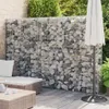 vidaXL Gabionenwand mit Abdeckung Verzinkter Stahl Produktbild-Vorschau 2