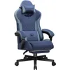 A blue and gray gaming chair is shown against a white background. Produktbild-Vorschau
