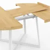 '- Ausziehbarer runder Esstisch Selma 4-8 Personen Holz und Produktbild-Vorschau 6