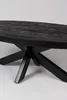 Zita Home Esstisch, oval, 170 cm, Mangoholz, Schwarz, Produktbild-Vorschau 3