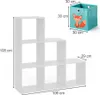 Schodišťový regál Vicco  Bílá 107.2 x 107.8 cm se Náhled obrázku produktu 3