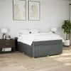 Boxspringbett mit Matratze Dunkelgrau 140x200 cm Stoff Produktbild-Vorschau 3
