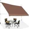 COSTWAY Tenda a morsetto larga 350 cm, tenda da balcone Anteprima dell’immagine prodotto 1