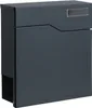 A dark gray mailbox is shown against a light gray background. Produktbild-Vorschau