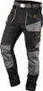 A pair of black work pants with gray accents and orange stitching, shown against a white background. Anteprima dell’immagine prodotto