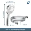 61850 TORINO Handbrause-Set, Chrom Produktbild-Vorschau 3
