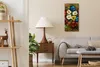 Dekor Leinwand Uhr Wandbilder 30x60 frische Blumen Produktbild-Vorschau 3