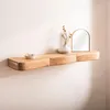 WOHNLING Półka ścienna z litego drewna akacjowego 100 cm z Podgląd zdjęcia produktu 1