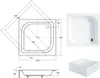 ECOLAM Duschwanne Duschtasse Ares Viereck quadratisch 80x80 Produktbild-Vorschau 7