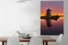 MuchoWow® Poster Windmühlen - Horizont - Nacht 80x120 cm - Produktbild-Vorschau 2