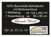 2 tlg Baumwolle Renforce Bettwäsche 135x200 + 80x80 weiß Produktbild-Vorschau 3