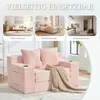 okwish Klappsofa mit 2 Kissen und Becherhalter,Modernes Produktbild-Vorschau 4