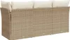 vidaXL Gartensofa mit Kissen 3-Sitzer Beige Poly Rattan Produktbild-Vorschau 6